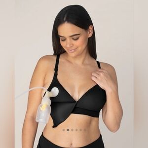 NWT Kindred Bravely Minimalist Hands-Free Pumping & Nursing Bra Black Medium